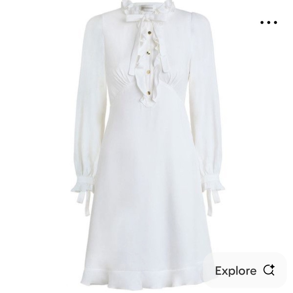 Zimmermann White Long Sleeve Dress